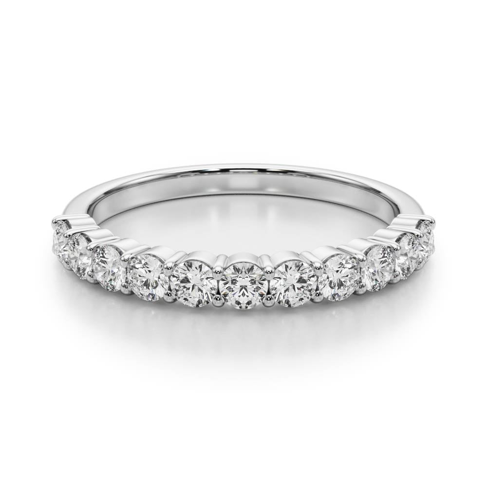 Half Charlene Women's Diamond Double Prong Wedding Ring