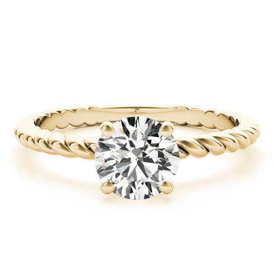 Megan Round Diamond Twist Engagement Ring Setting