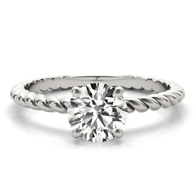 Megan Round Diamond Twist Engagement Ring Setting