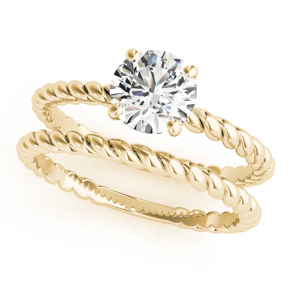 Megan Round Diamond Twist Engagement Ring Setting