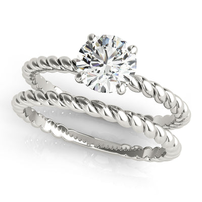 Megan Round Diamond Twist Engagement Ring Setting