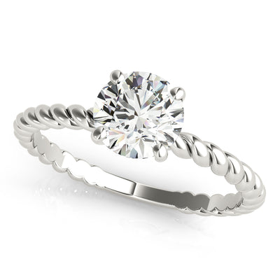 Megan Round Diamond Twist Engagement Ring Setting