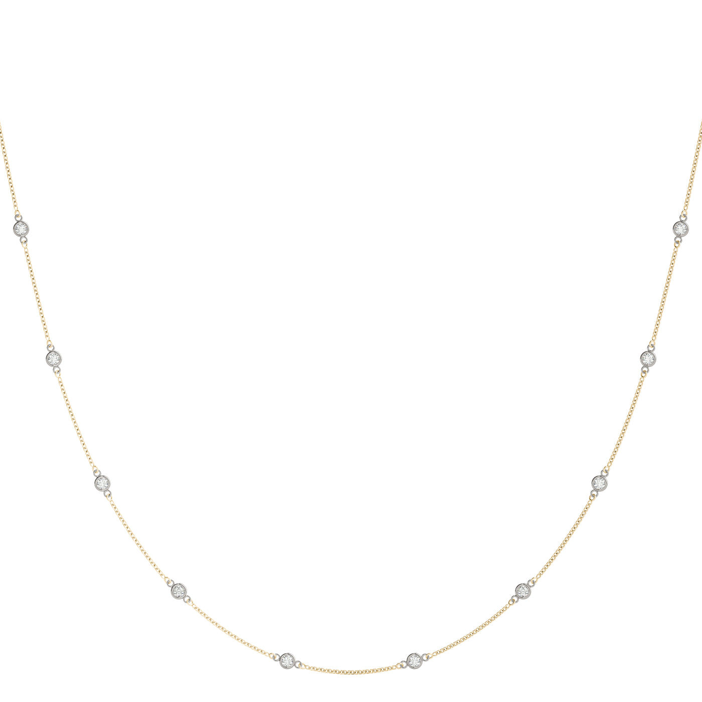 14ct Gold Lab Grown Diamond Necklace (1 1/2 ct. TDW)