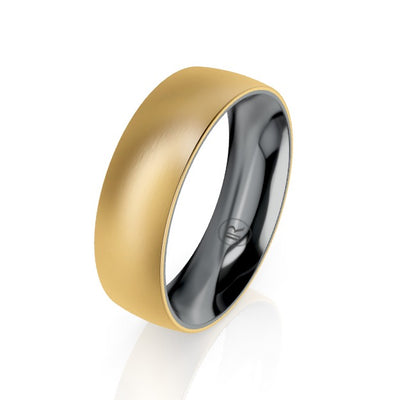 Gold with Tantalum Inner Sleeve Wedding Ring