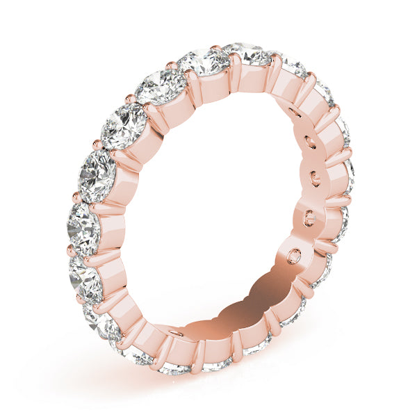 Charlene Women's Diamond Double Prong Eternity Wedding Ring