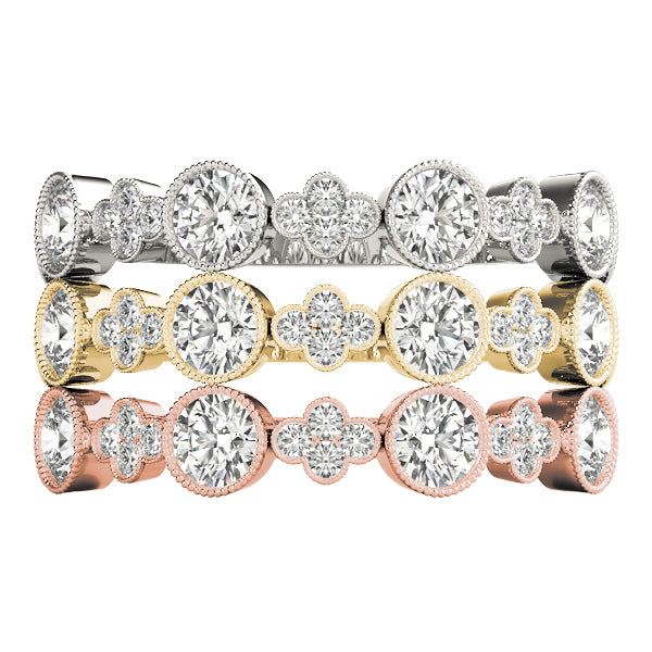 Clover Women's Diamond Stacker Wedding Ring