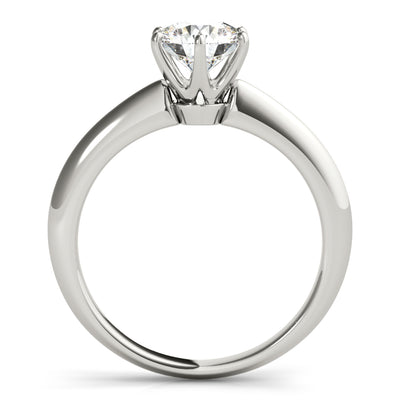 Knife Edge 6 Prong Silver & CZ Proposal Ring
