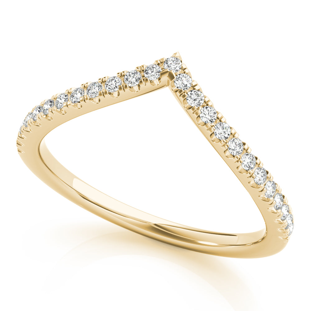 Carla Women's Diamond Chevron Wedding Ring