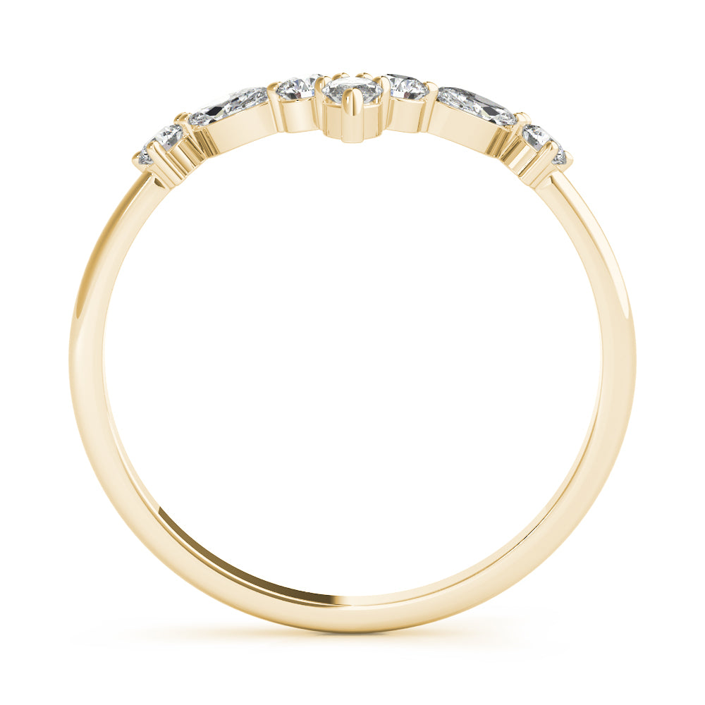 Cleo Women's Diamond Chevron Wedding Ring