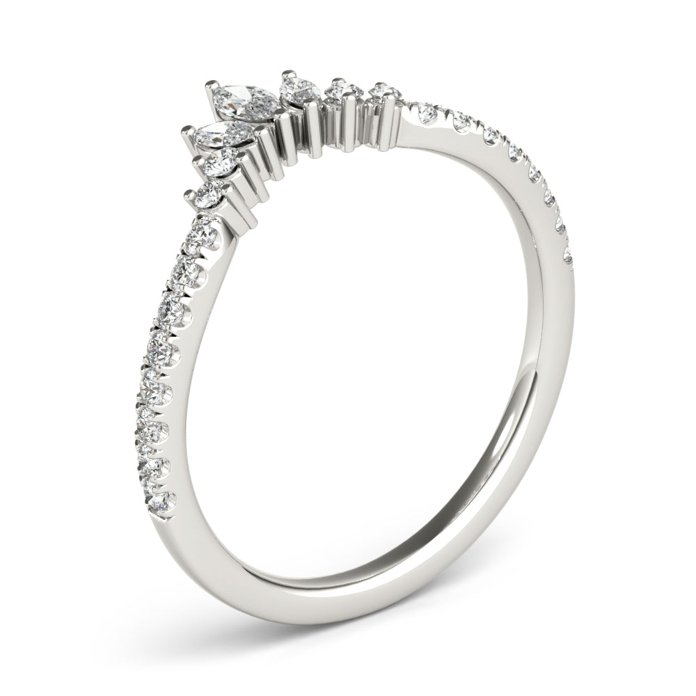 Willa Women's Diamond Chevron Wedding Ring
