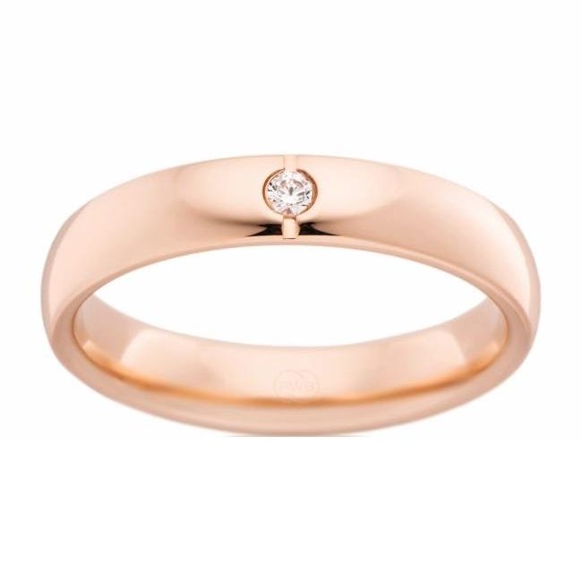 Women's Rose Gold and Diamond Ring