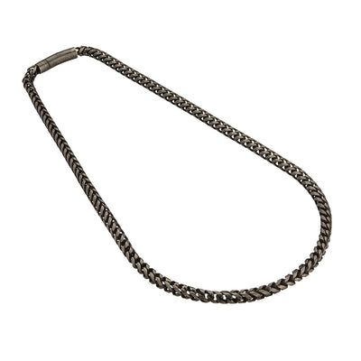 Gauntlet Steel Necklace Chain -  Aged Steel (6mm)
