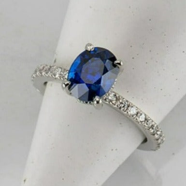 Alyssa Ceylon Sapphire and Diamond Engagement Ring