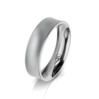 Concave Comfort Fit Wedding Ring (EA) - Platinum