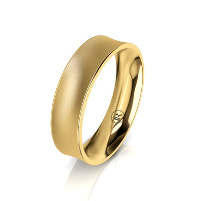 Concave Comfort Fit Wedding Ring (EA) - Yellow Gold
