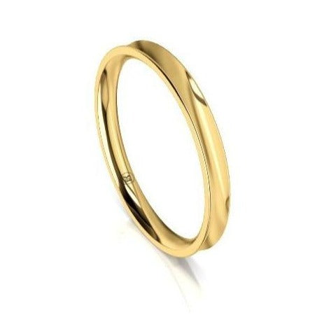 Women's Concave Comfort Fit Wedding Ring (EA) - Yellow Gold