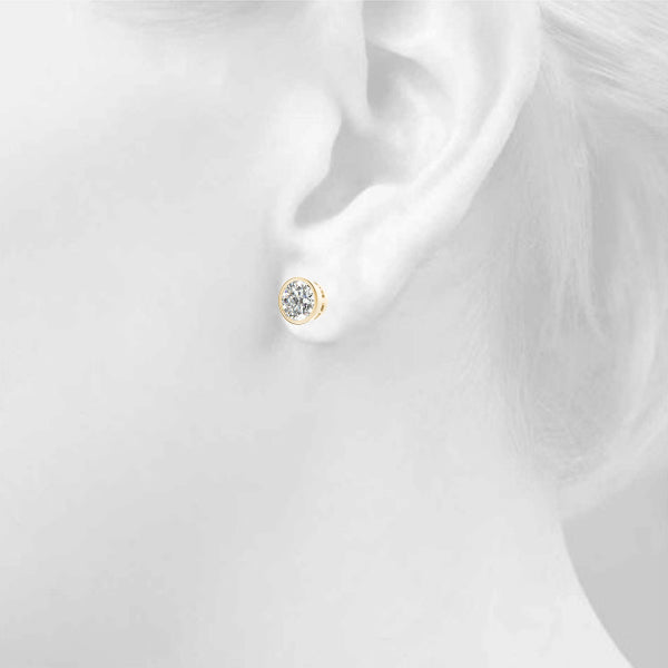 Ayla Lab Grown Diamond Bezel Set Studs (1 ct. TDW)