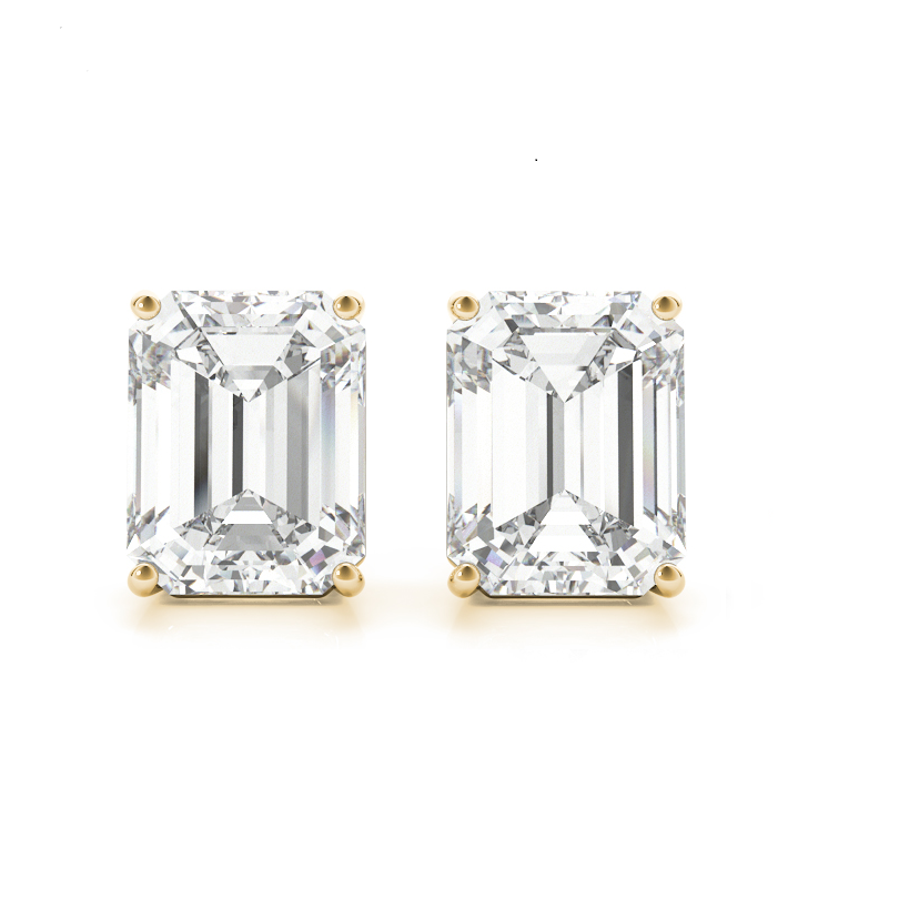 Lourdes Emerald Lab Grown Diamond Studs
