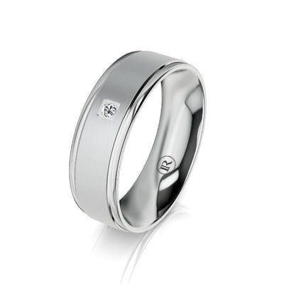 The Kingsley White Gold Diamond Mens Wedding Ring