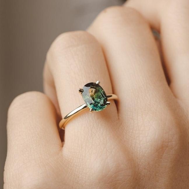 Lara Oval Australian Sapphire Engagement Ring