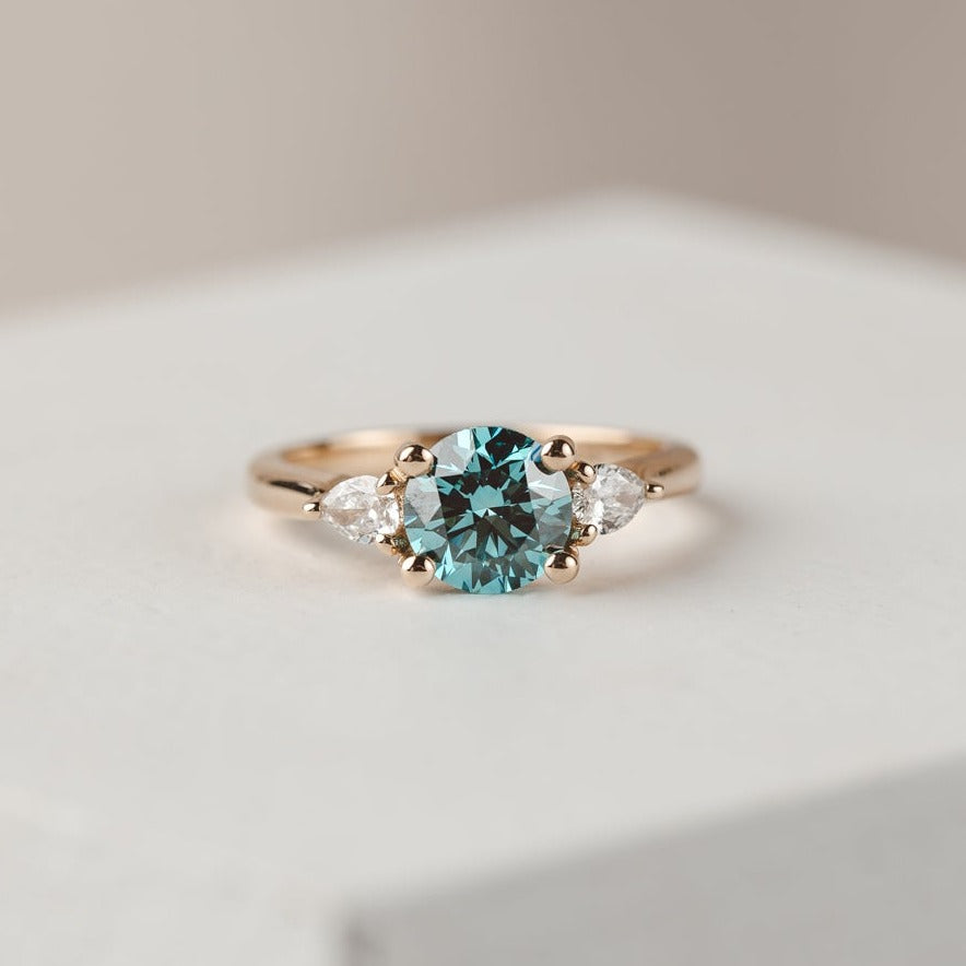Charlotte Blue Lab Grown Diamond Engagement Ring