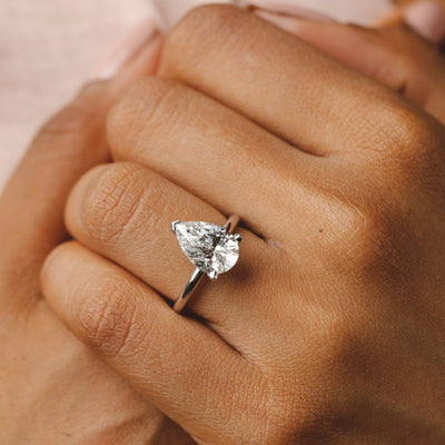 Lara Pear Diamond Engagement Ring Setting