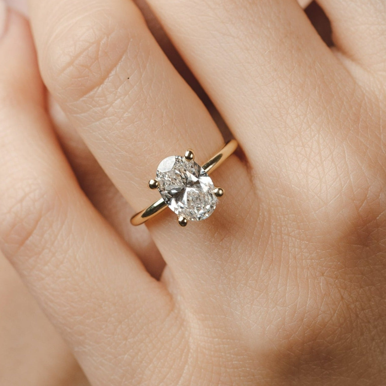 Lara Oval Diamond Engagement Ring Setting