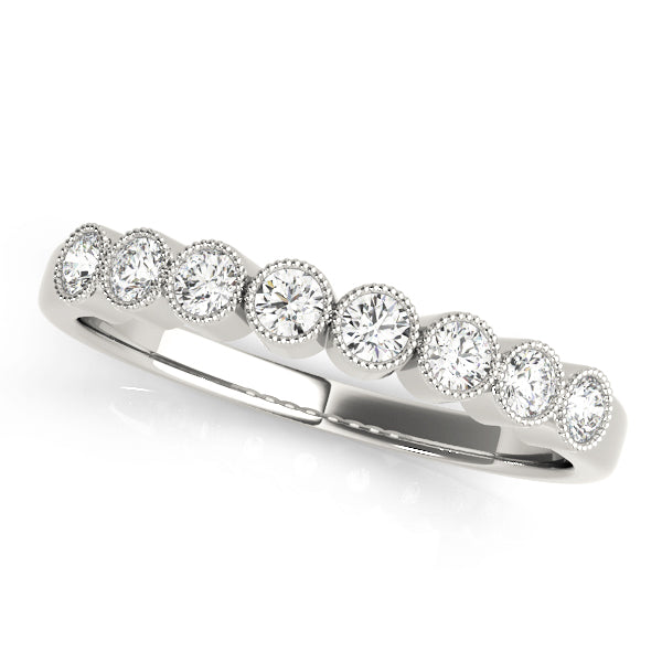 Luna Women's Diamond Milgrain Bezel Wedding Ring