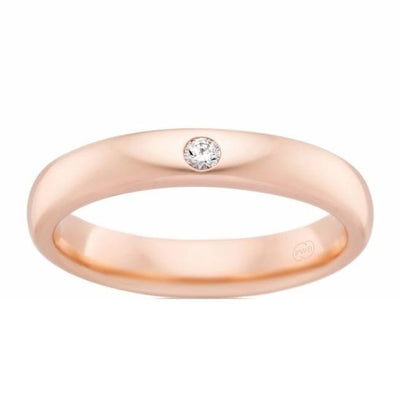 Women's Rose Gold and Diamond Beadset Ring