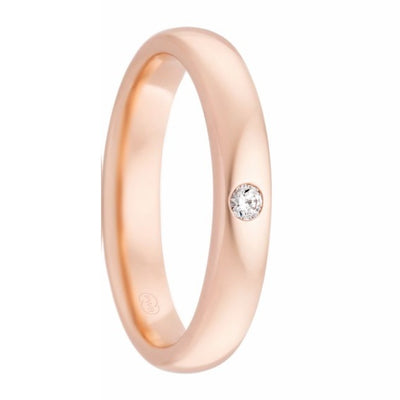Women's Rose Gold and Diamond Beadset Ring