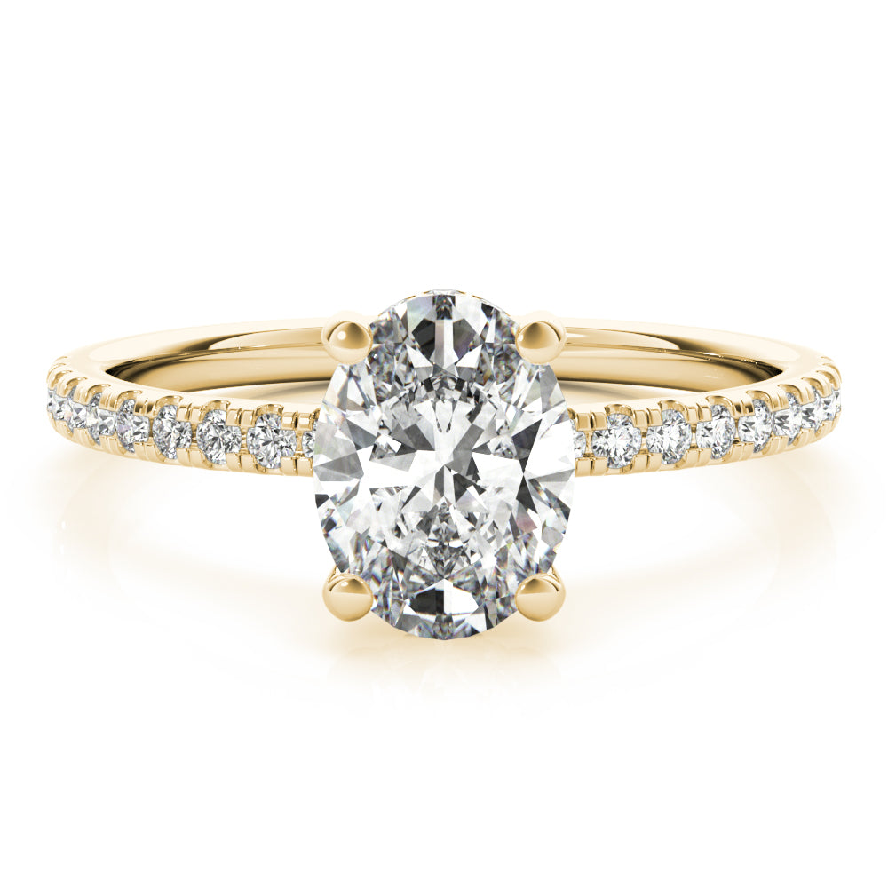 Alyssa Oval Diamond Engagement Ring Setting