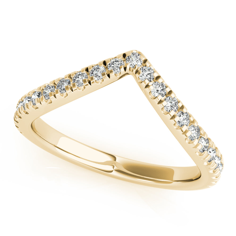 Carla Grande Women's Diamond Chevron Wedding Ring