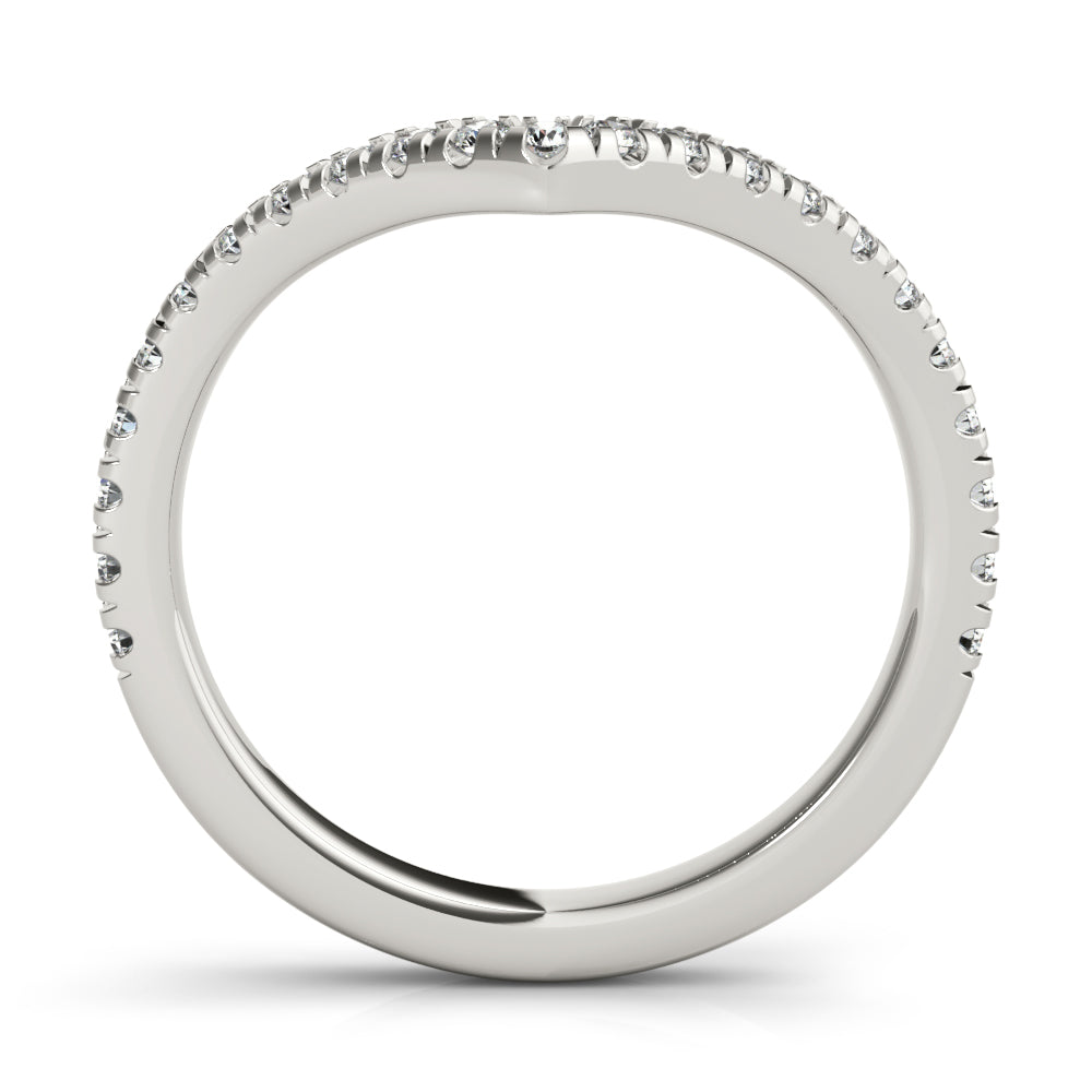 Carla Grande Women's Diamond Chevron Wedding Ring