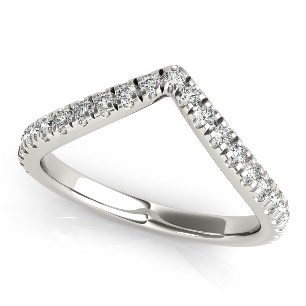 Carla Grande Women's Diamond Chevron Wedding Ring