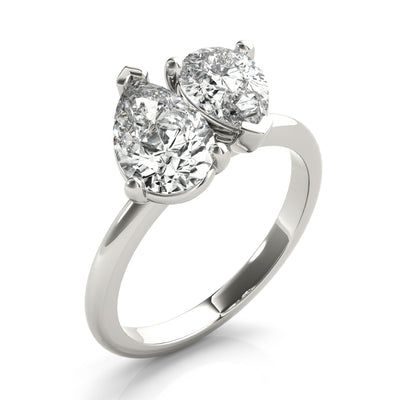 Lara Toi et Moi Double Pear Diamond Engagement Ring Setting