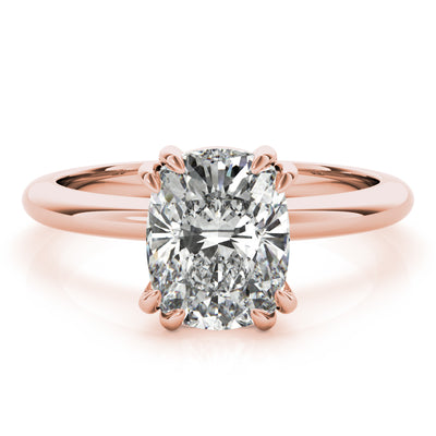 Lara Cushion Double Claw Diamond Engagement Ring Setting