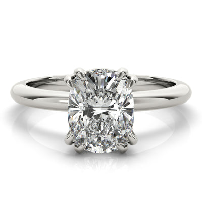 Lara Cushion Double Claw Diamond Engagement Ring Setting