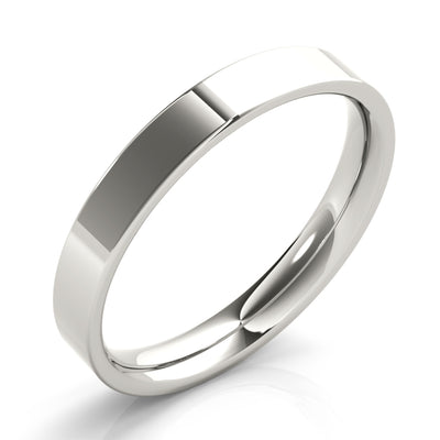 Women's Classic Flat Banded Wedding Ring (Cigar Band)