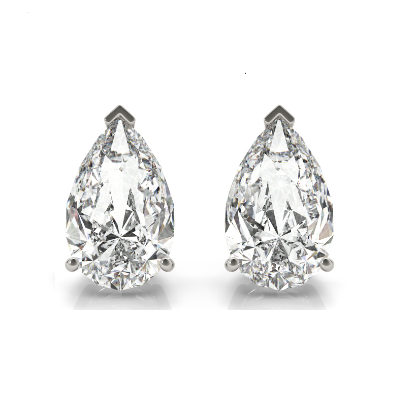 Pear Shaped Diamond Earrings