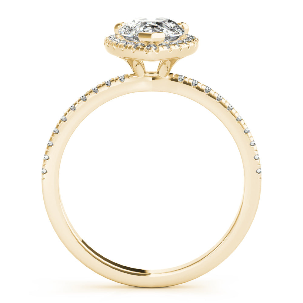 Evianna Pear Diamond Engagement Ring Setting