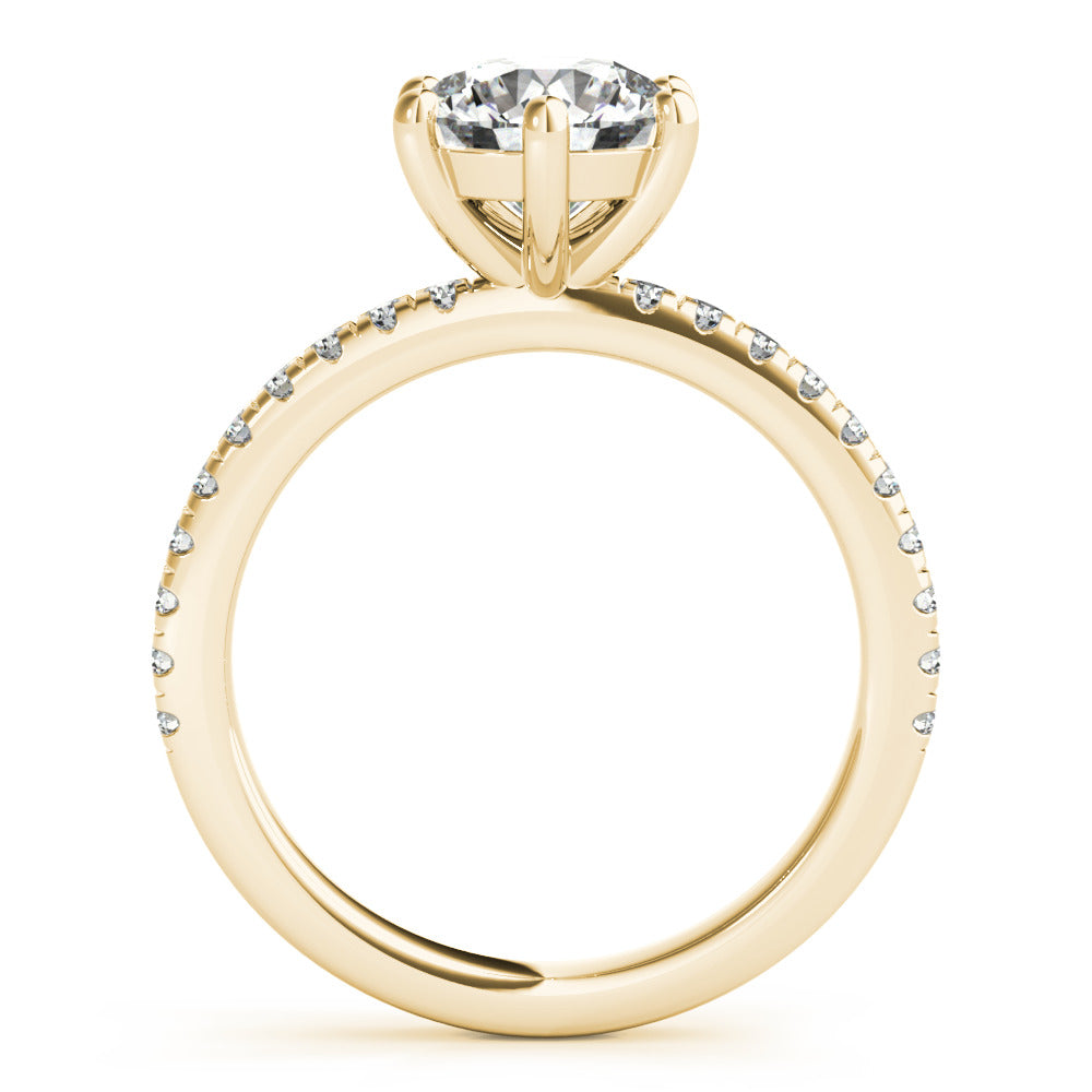 Alyssa 6-Prong Round Diamond Engagement Ring Setting (without Hidden Halo)