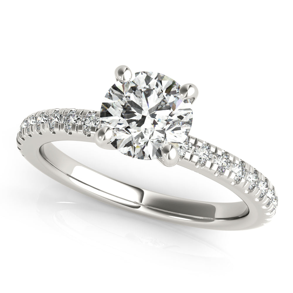 Alyssa V Prong Round Lab Grown Diamond Ring