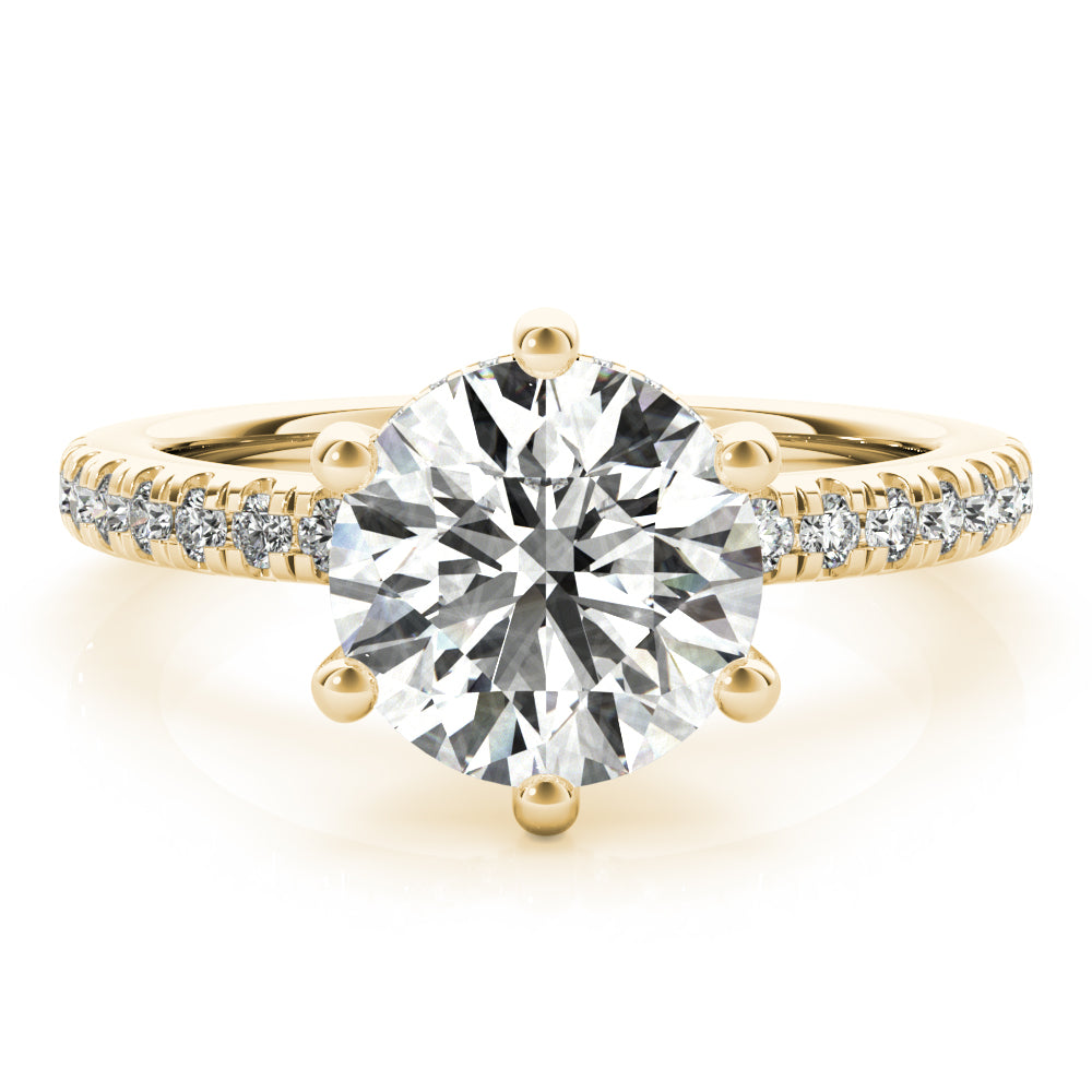 Alyssa 6-Prong Round Diamond Engagement Ring Setting