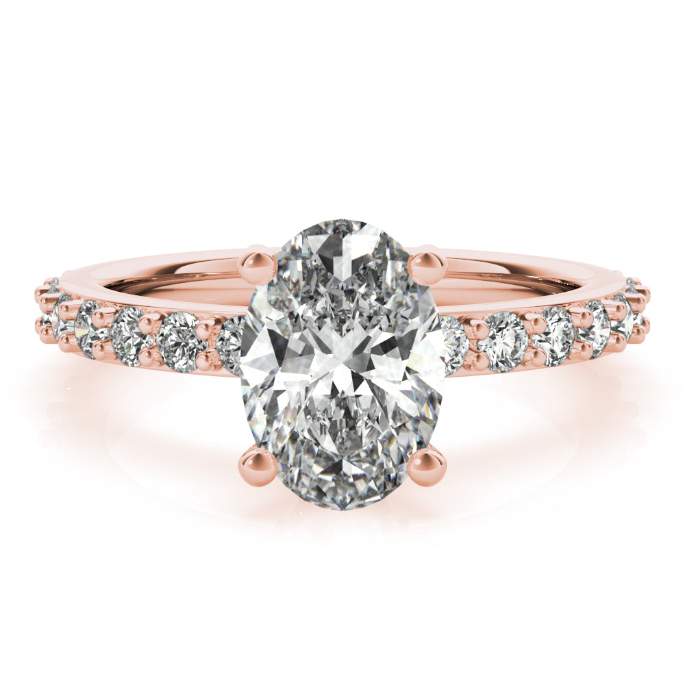 Allegra Oval Diamond Bridge Engagement Ring Setting