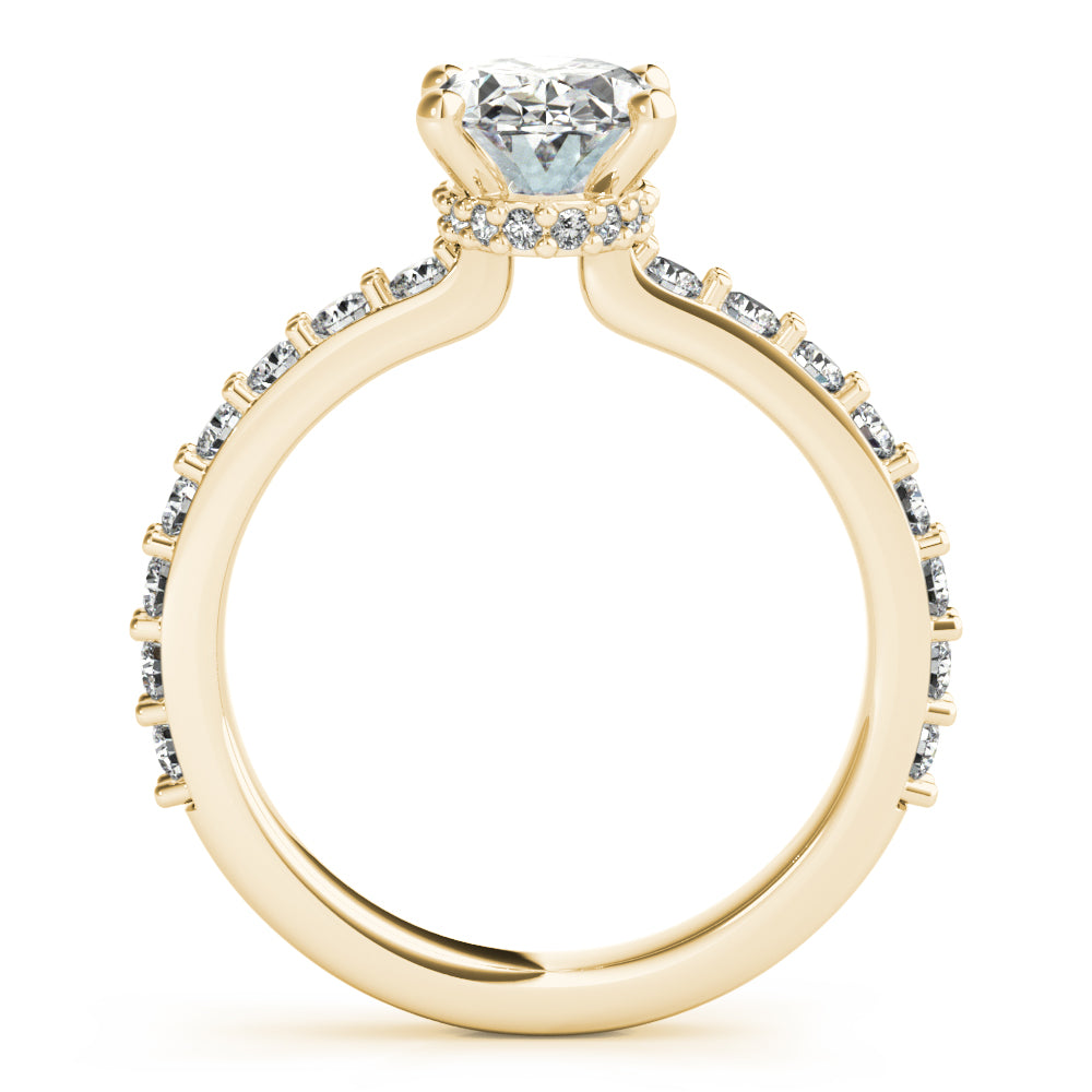 Allegra Oval Diamond Bridge Engagement Ring Setting