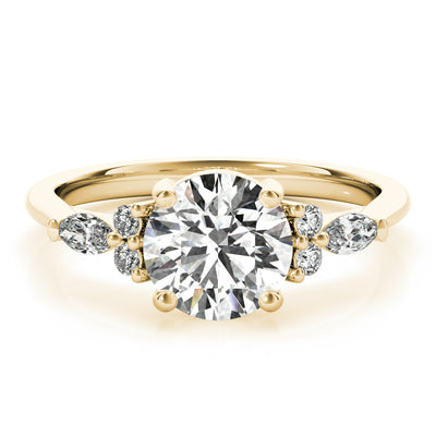 Lily Round Diamond Engagement Ring Setting