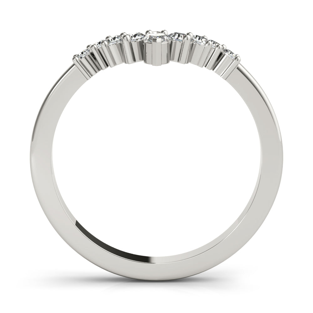Molly Women's Diamond Chevron Wedding Ring