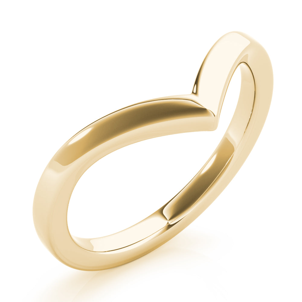 Carla Solitaire Women's Chevron Wedding Ring