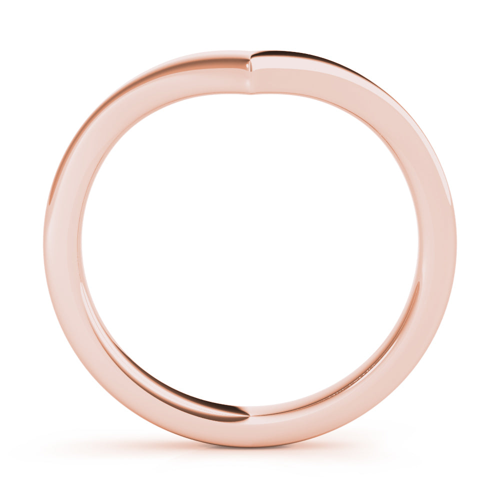 Carla Solitaire Women's Chevron Wedding Ring