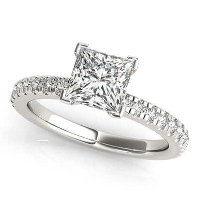 Alyssa V-Prong Princess Cut Engagement Ring Setting